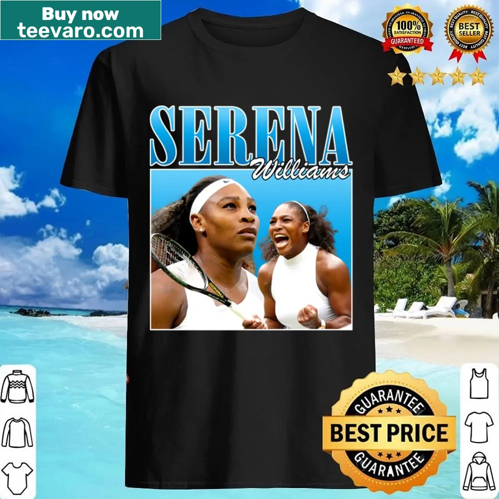 Graphic T-shirt honoring Serena Williams with a bold design