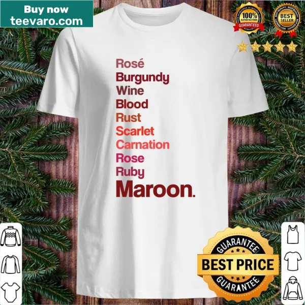 Stylish T-shirt featuring typography showcasing shades of red