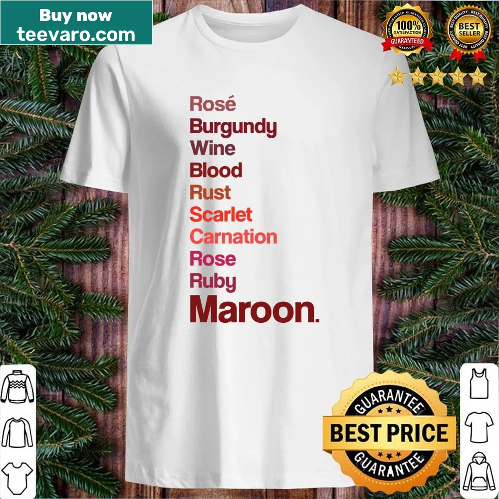 Stylish T-shirt featuring typography showcasing shades of red