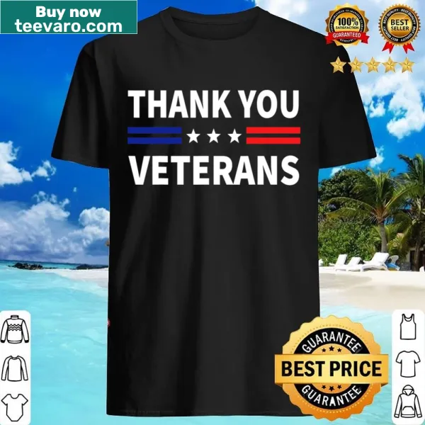 Veterans Day shirt with bold 'Thank You Veterans' text design
