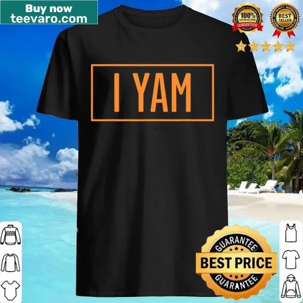 Thanksgiving couples T-shirt with 'She's My Sweet Potato, I Yam' text