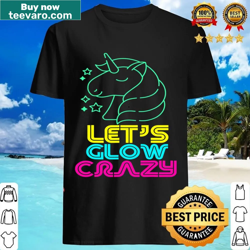 Retro unicorn party graphic on t-shirt