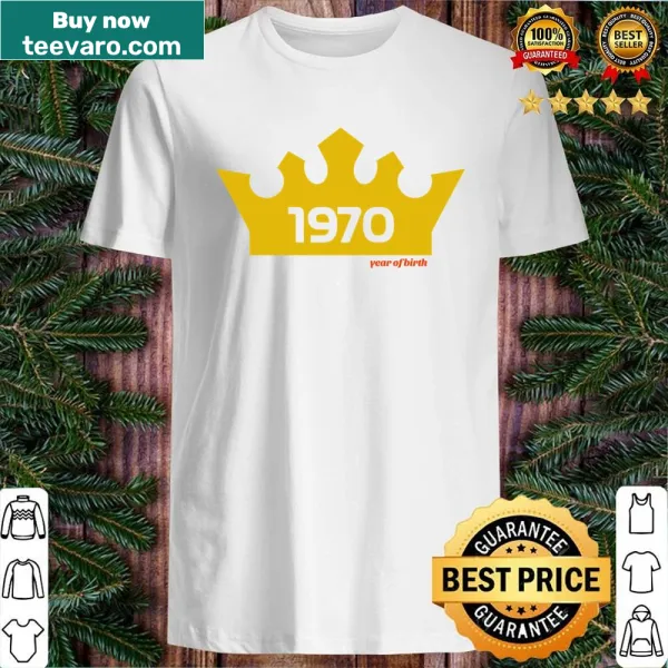Text 'Year Of Birth' in bold typography on T-shirt