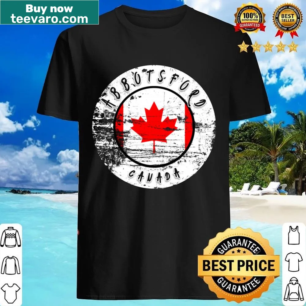 Vintage-style shirt featuring Abbotsford Canada logo