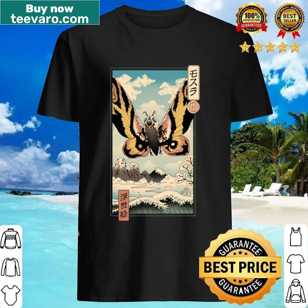 Ukiyoe-style shirt featuring an ancient moth illustration