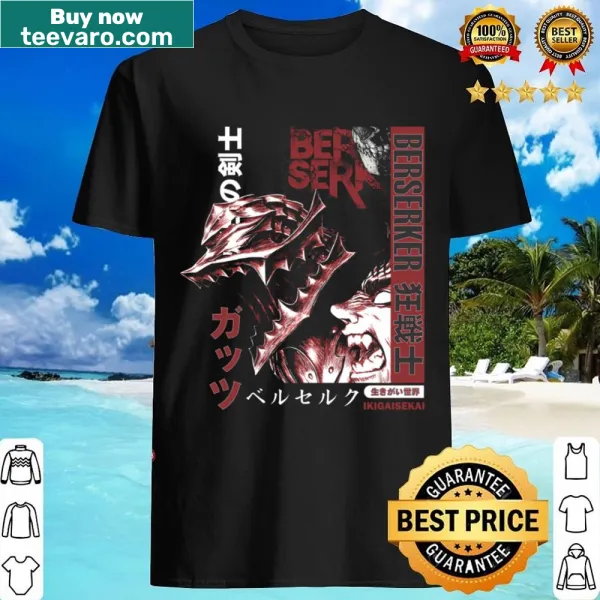 Berserker Guts graphic shirt from Berserk series