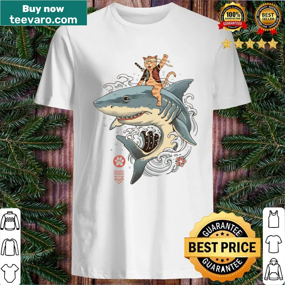 Cartoon shark graphic T-shirt for kids