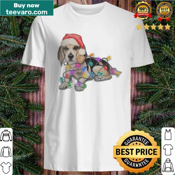 Shirt with dogs in Santa hats for dog lovers