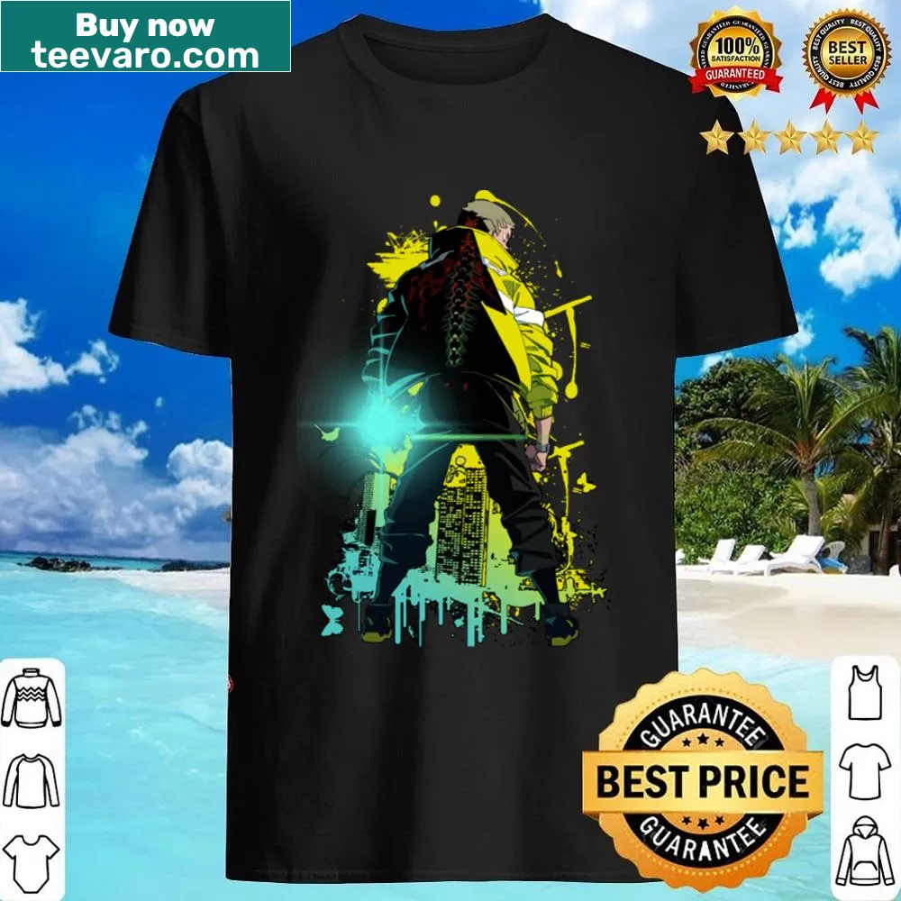 Anime-themed shirt featuring Edgerunners design.