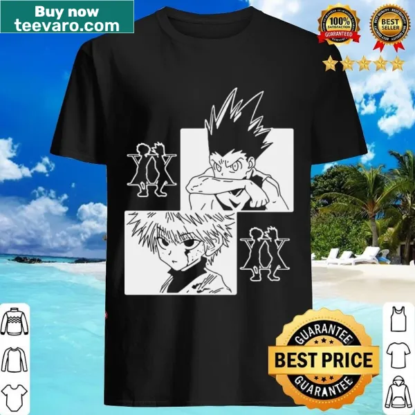 Anime shirt featuring characters Gon and Killua from Hunter X Hunter