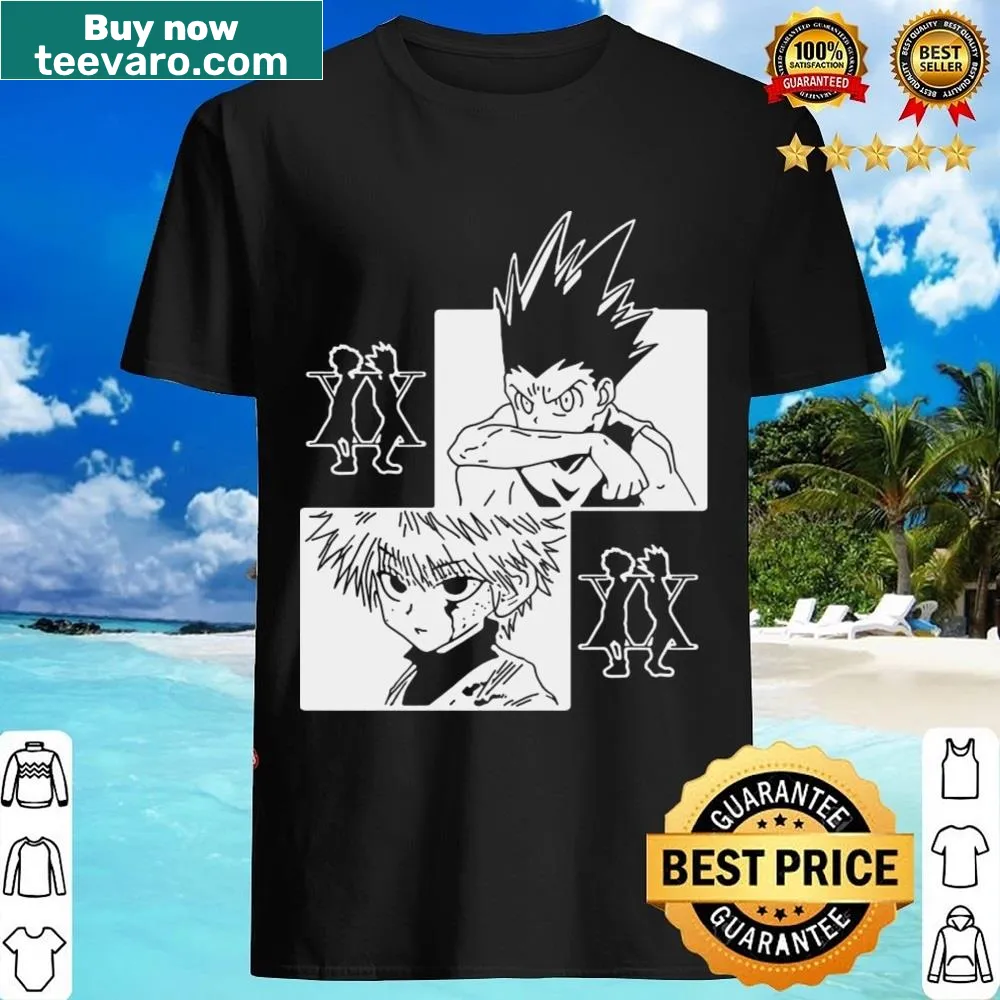 Anime shirt featuring characters Gon and Killua from Hunter X Hunter