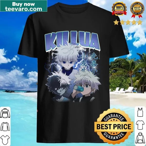 Vintage-inspired Killua shirt with a nostalgic design