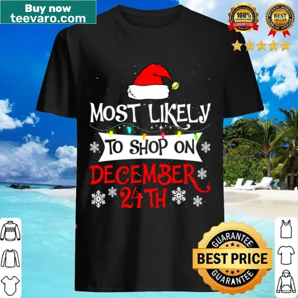 Funny Christmas shirt for last-minute shoppers with humorous text