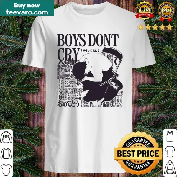 Shirt featuring Shinji Ikari with the phrase Boys Dont Cry from Evangelion