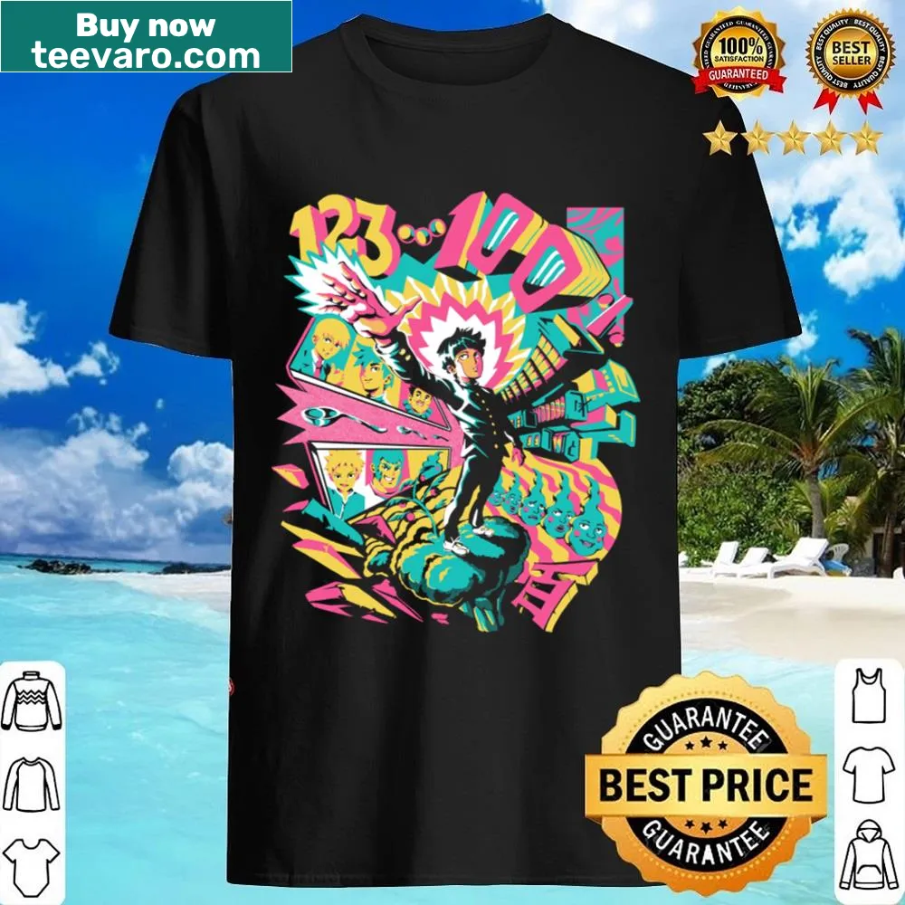 Psychedelic design with bold typography on a shirt.