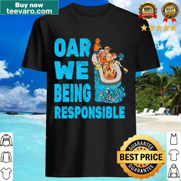 Illustration of a raft on turbulent water on a casual t-shirt