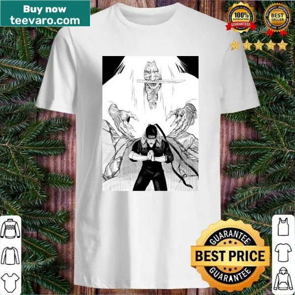 Shirt honoring Sarutobi with a bold graphic design.