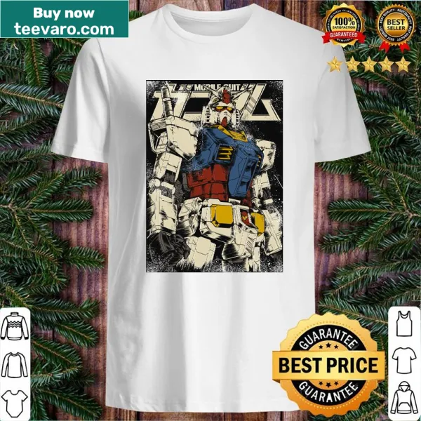 Illustration of the First Gundam design on a shirt