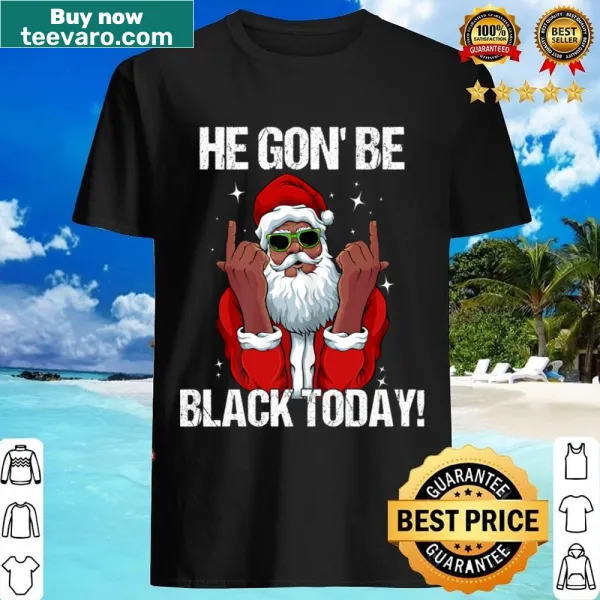 African American Santa graphic shirt for festive occasions