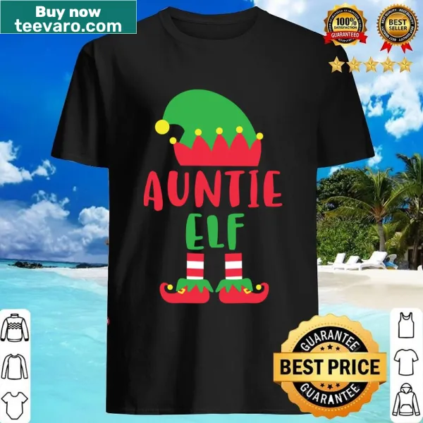 Cute Christmas shirt for aunt with an elf theme