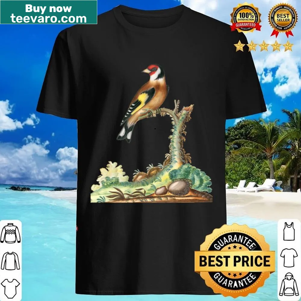 Goldfinch bird illustration on a t-shirt