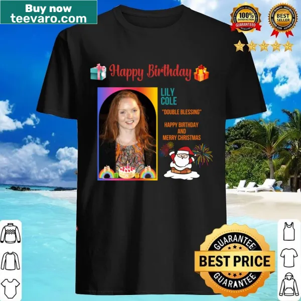 Illustration art design shirt featuring Lily Cole for birthdays