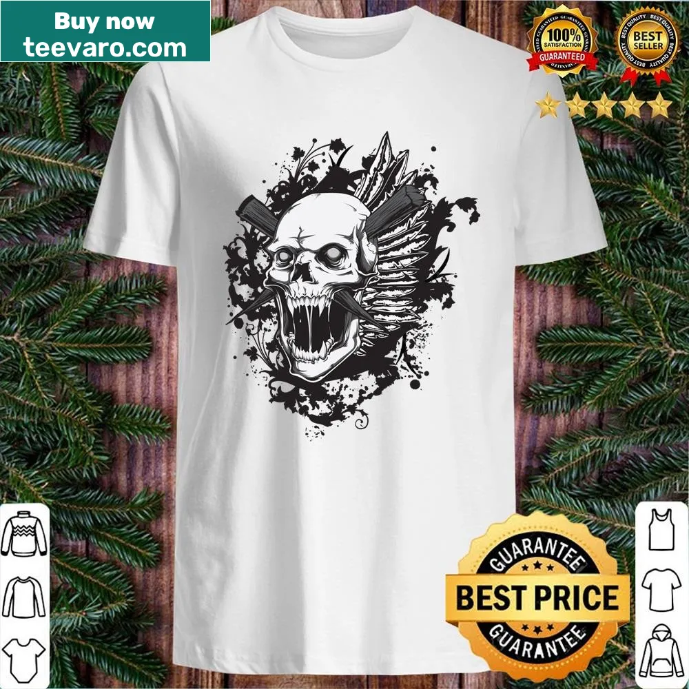 Striking vampire-themed illustration on a shirt