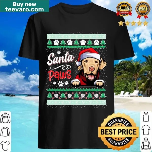 Holiday-themed shirt celebrating dogs with fun typography.