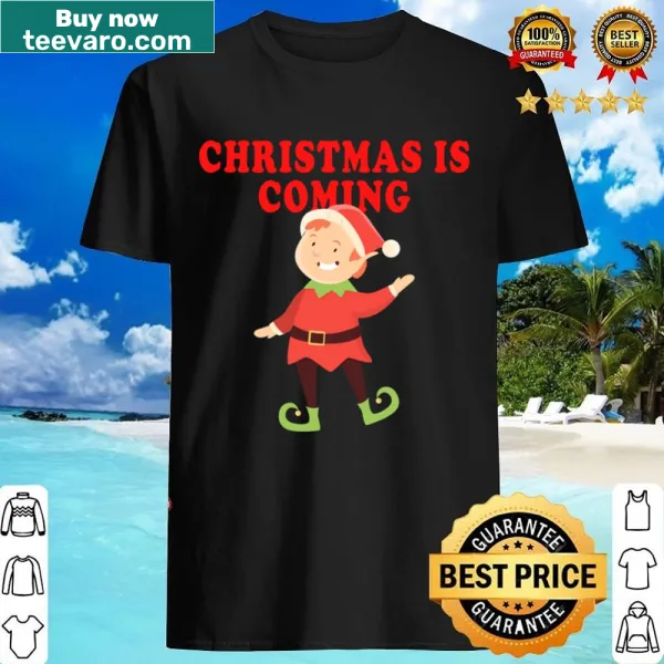 Wholesome typography shirt announcing Christmas cheer