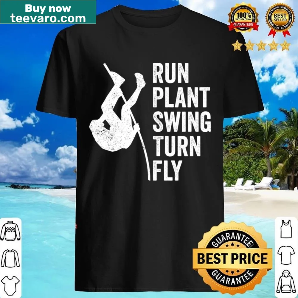Funny typography shirt about pole vaulting and jumping