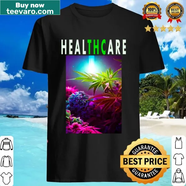 Illustrated pot leaf shirt supporting medical marijuana use.