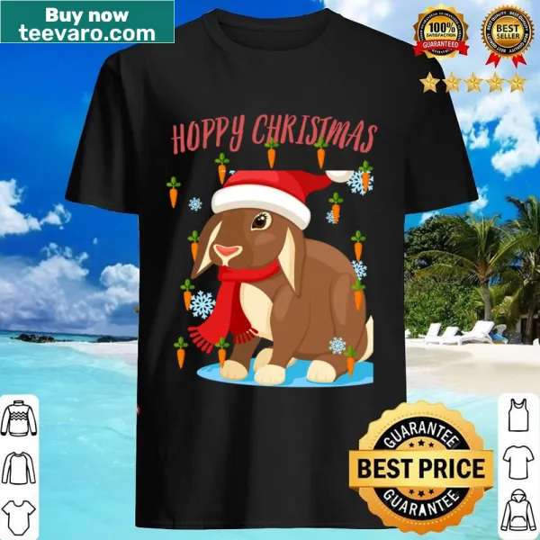 Adorable bunny Santa Claus shirt for the Christmas season.