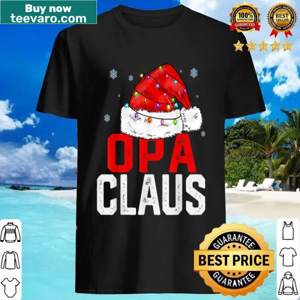 Funny Opa Claus graphic shirt for grandpas during Christmas