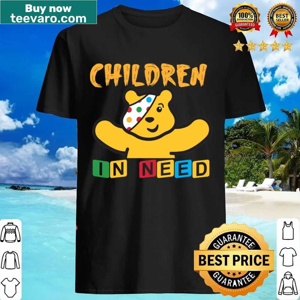 Pudsey Bear shirt for kids, supporting Children In Need charity.