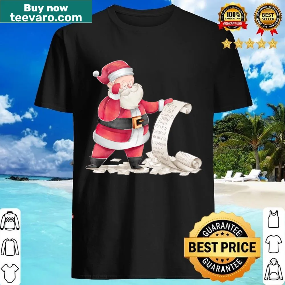 Essential shirt featuring retro vintage Santa Claus design