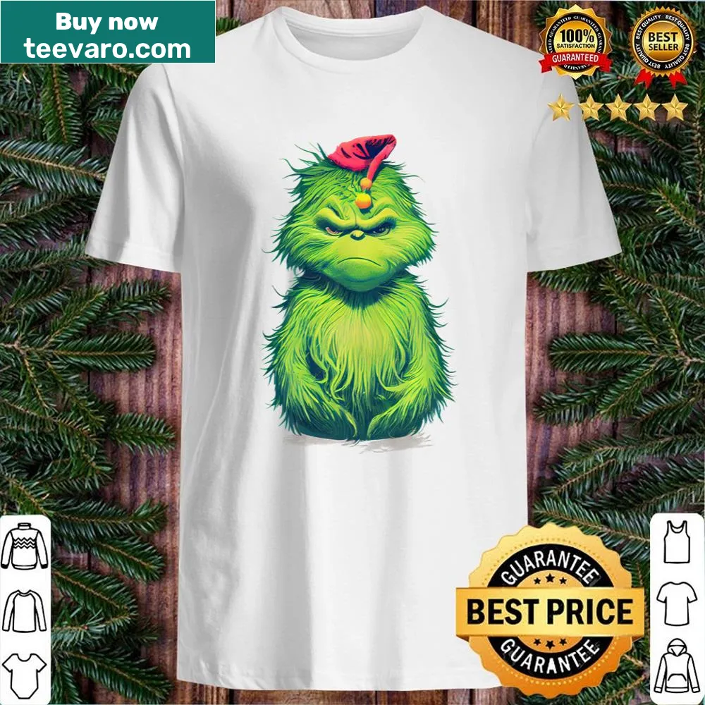 Playful Shaggy Grinch design for a festive shirt