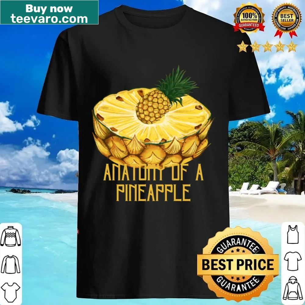 Illustration of pineapple anatomy on t-shirt