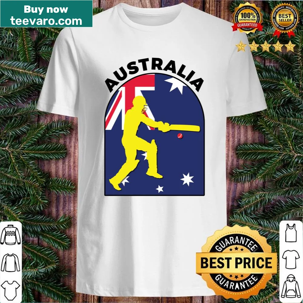 Shirt celebrating Australian cricket with national pride