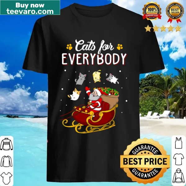 Funny ugly Christmas shirt featuring cartoon cats for cat lovers