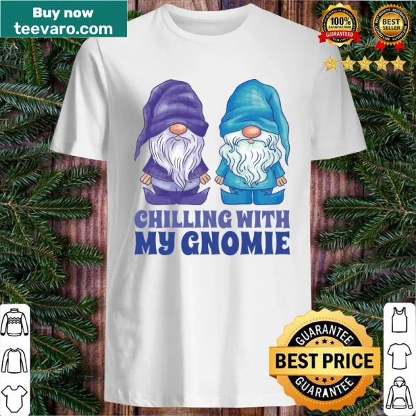 Playful illustration of gnomes relaxing on a shirt