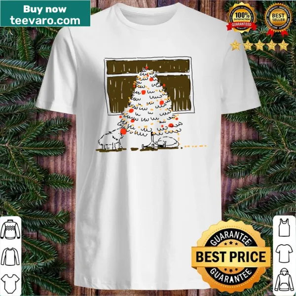 Adorable shirt featuring a dog and cat celebrating Christmas together