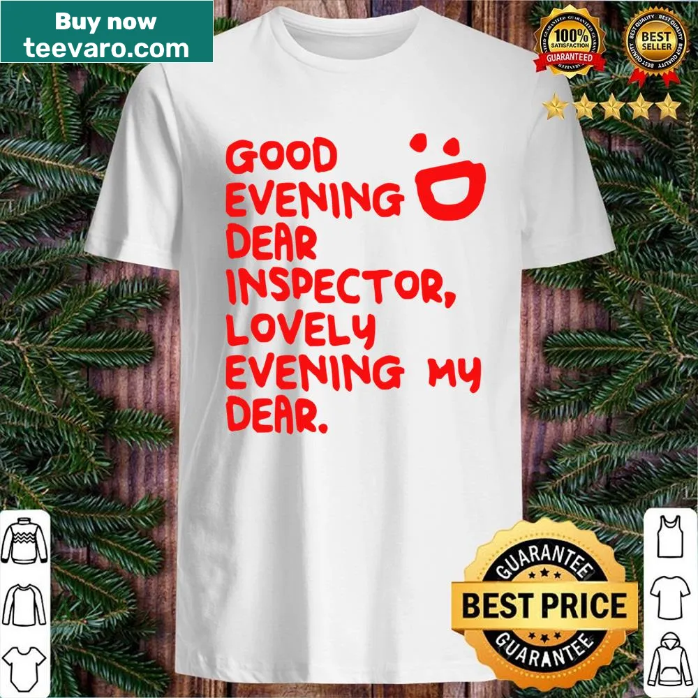 Typographic design featuring the phrase 'Good Evening' on a shirt