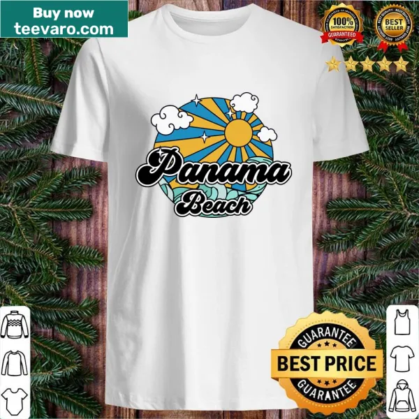 Retro-inspired beach shirt featuring groovy beach designs