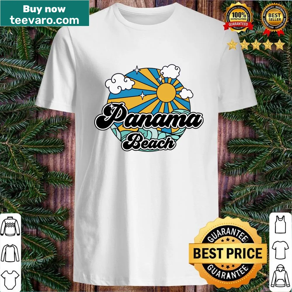 Retro-inspired beach shirt featuring groovy beach designs