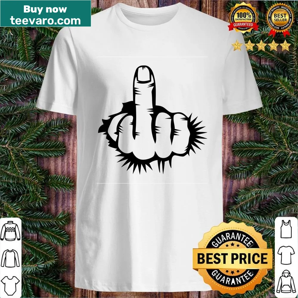 Middle Finger graphic humor shirt expressing attitude