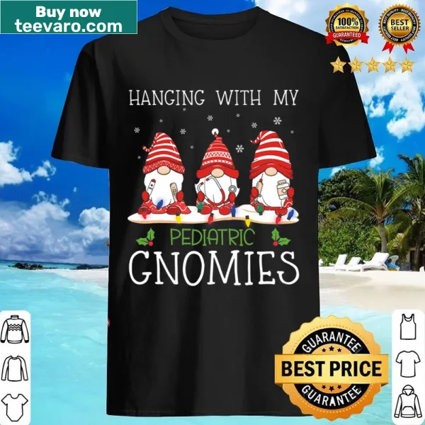 Festive shirt with Christmas gnome and lights for nurses