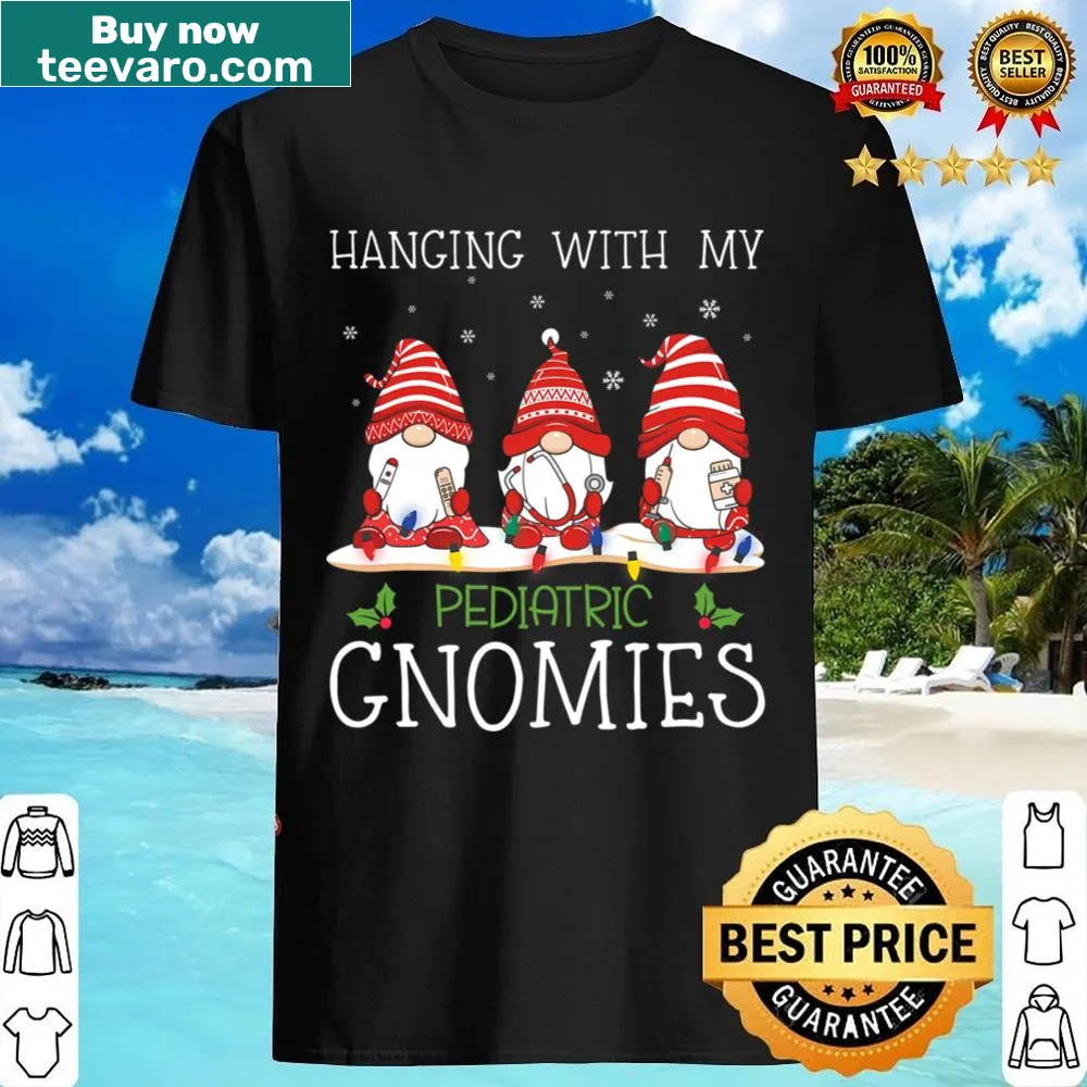 Festive shirt with Christmas gnome and lights for nurses