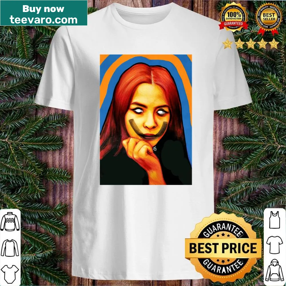 T-shirt displaying a cheerful smile portrait design