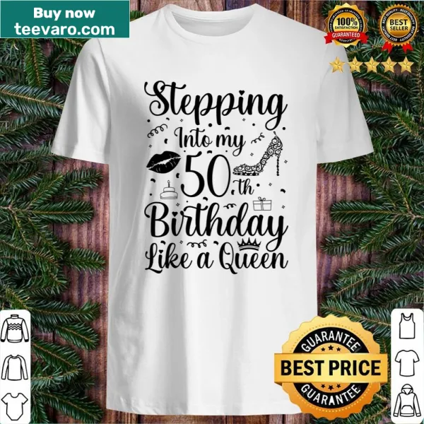 Celebratory shirt for a 50th birthday featuring elegant typography