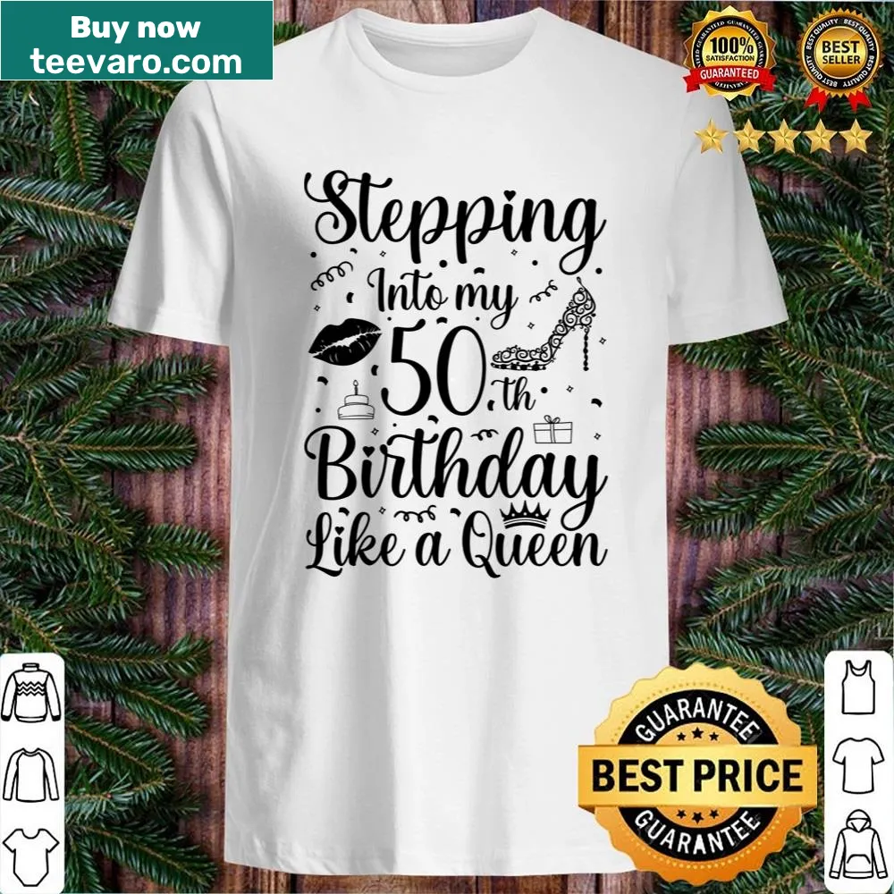 Celebratory shirt for a 50th birthday featuring elegant typography